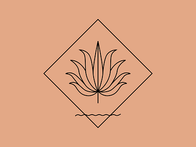 Agave Sand agave concept desert graphic illustration linear logo plant southwestern texas vector waves western