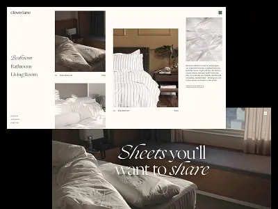 Bedding Website bedding branding design desktop ui website