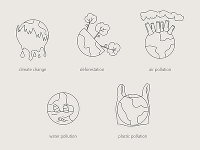 Environmental degradation icons deforestation eco ecologic ecological ecological icons ecology environment environment design health icon icon set icons pollution