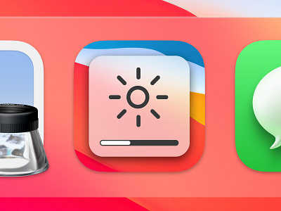Brightness Apps Big Sur App Icon 2 app apple application big sur bigsur brightness dock external icon mac macos monitor monitorcontrol