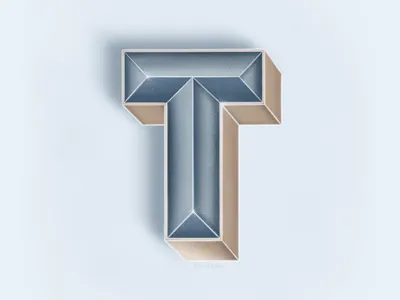 Letter T 3d lettering calligraphy digital illustration digital lettering lettering letters logo poster design procreate texture typogaphy