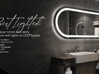 Beautify simple bathrooms using LED vanity mirrors