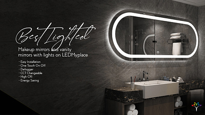 Beautify simple bathrooms using LED vanity mirrors