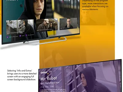tvOS Concept Video Streaming App - Info and Extras tv app tvos ui