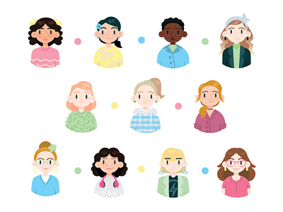 Quick Friend Portraits for Valentine's Day! app avatar icons avatars design graphic design icon illustration ui ux vector