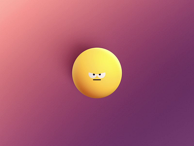 Bottled Up DRIBBLE 2d 3d angry animation bottle burst cel character emoji emotion hand happy outline pop purple redshift render sad smiley yellow