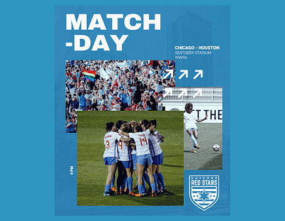 Match-day chicago red stars design digital art female soccer soccer social media social media design socialmedia