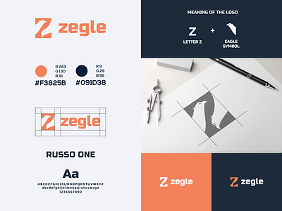 Letter Mark Z and Eagle Logo brand brand book brand identity branding eagle eagle logo letter z letter z logo logo logo designer negative space logo typography vector visual identity