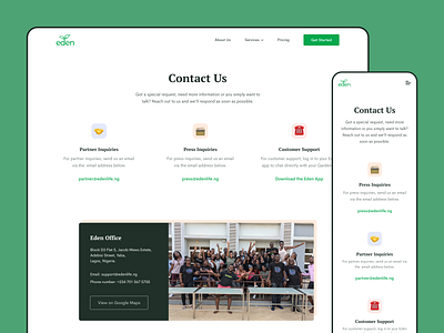 Contact | Eden Life contact us homepage landing page product design ui ui design uiux user interface ux web web design website ui ux design