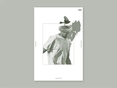 032.on the brain bird camo collage collage art digital collage flight green nest poster poster a day poster art