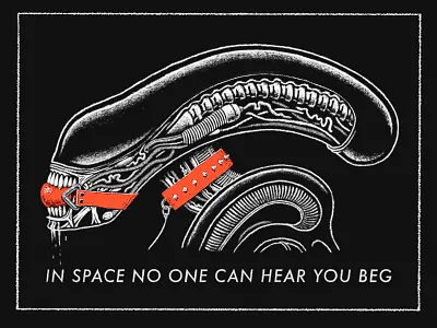 XXXenomorph alien bdsm bondage giger hr giger illustration kink procreate xenomorph