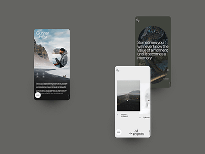 Gunnar Freyr clean design interface minimal screendesign typography ui ux webdesign website