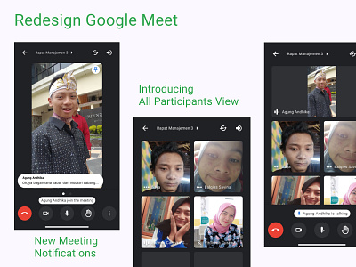 Redesign Google Meet android design google google design googlemeet redesign ui uidesign ux uxdesign