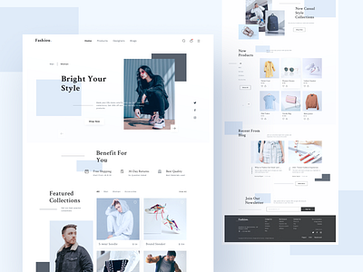 Fashion Ecommerce Landing Page best design clean ui daily ui ecommerce fashion homepage landing page minimalism online shop ui ui ux uidesign webdesign website