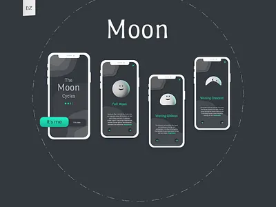 UI Design | MOON app 3d dark ui figma moon neumorphism
