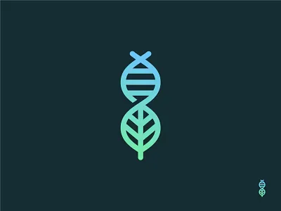 Genome Logo branding dna flat genes genome gradient helix icon logo medical minimal phenotype startup