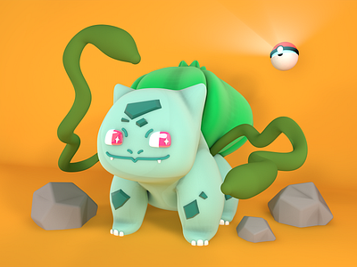 Bulbasaur 3d 3d model 3d modeling bulbasaur cinema 4d pokemon pokemon art pokémon