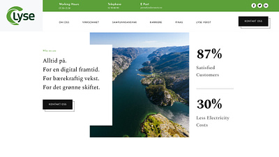 Lyse Konsern Website UI Design lyse norway stavanger ui web design