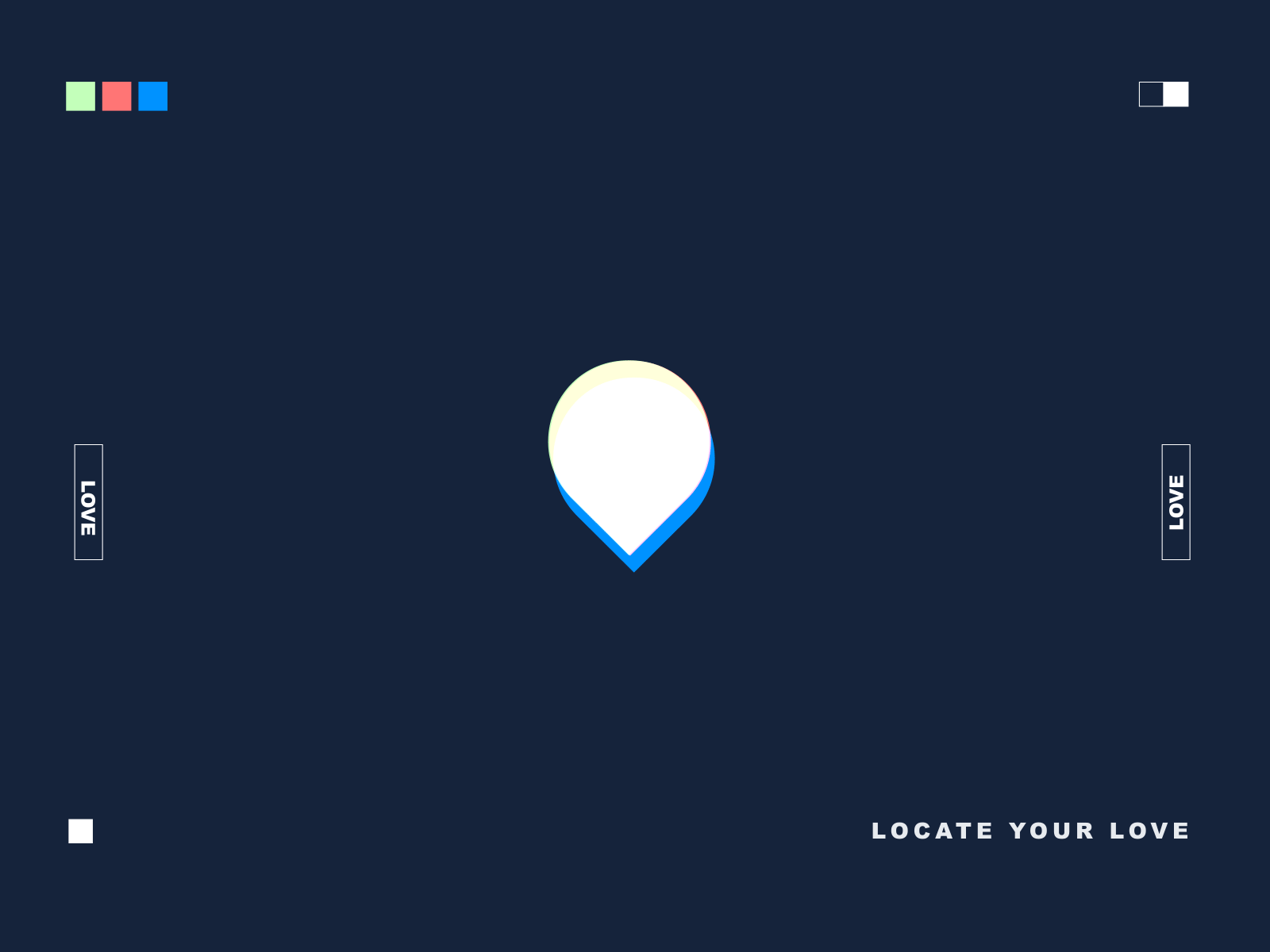 LOCATE YOUR LOVE animation heart logo love
