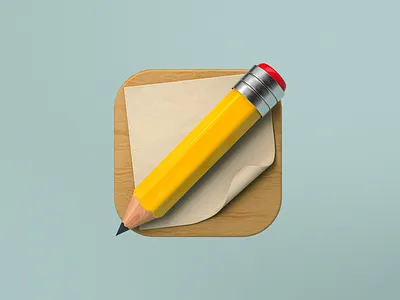 Dribbble Shot icon pencil arnold arnoldrender branding c4d cinema4d icon design icon designer icondesign illustration logo logo design logos metal octane octanerender rendering