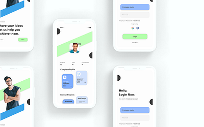 Freelancing App Design app application application design clean design illustration minimal ui ui ux ui design