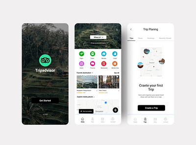 Tripadvisor Mobile App Redesign app branding design interaction design interface minimal mobile mobile app ui ux