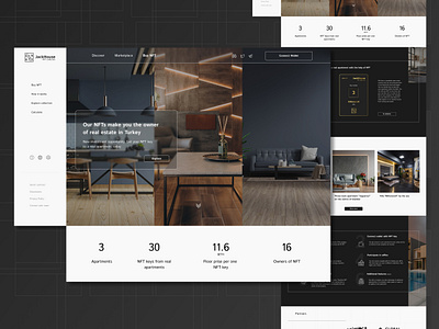 UX/UI and Web design for real estate NFTs blockchain cryptocurrency nft uxui web 3.0