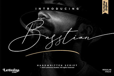 Basstian - Signature Script Font apparel font branding design font font design fonts icon illustration lettering logo script font typography