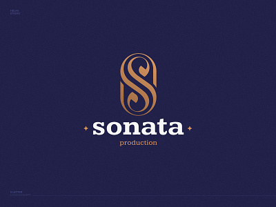 Sonata Logo branding emblem gold illustraion letter s lettermark logo mark music production s symbol