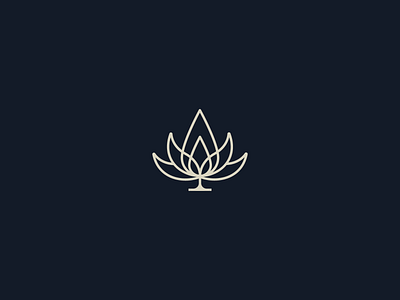 Candle + Lotus - Logo Design candle leaf logo logomark lotus mark minimal nature therapy