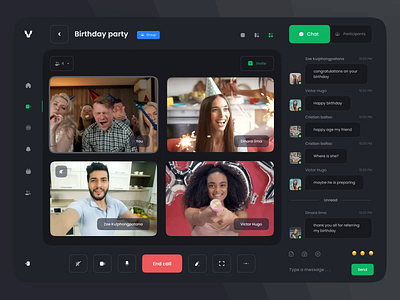 🥸 Vektory - Video conferencing 🥸 animation chat clean clean design clean ui conference dekstop meeting meetup minimal ui uiux video web design zoom