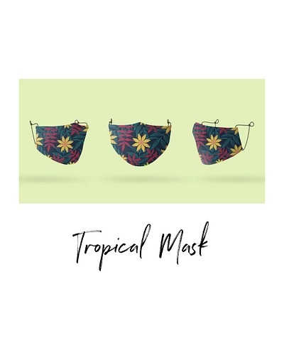 Tropical Face Mask artdesign artillustration beachillustration digitalart digitaldesign digitalillustration fashionart fashiondesign flowerart illustration lineart maskart maskdesign masking patternart plantart surfacedesign surfacepattern surfacepatterndesign surfacepatterndesigner