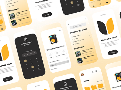 BlokNotes app design idea kit landingpage logo notes pdf ui ux vector web