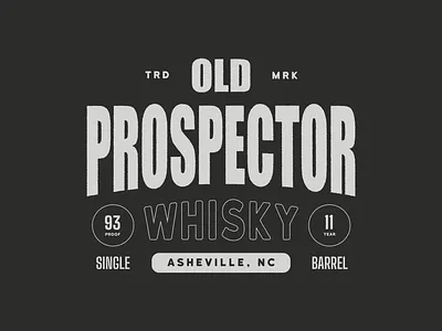 Old Prospector branding design icon liquor logo poster retro type typography vintage whisky
