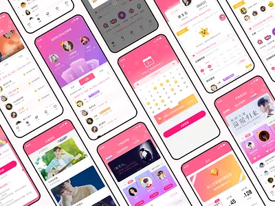 Star support project finishing activity design illustration leaderboard pink star support ui web
