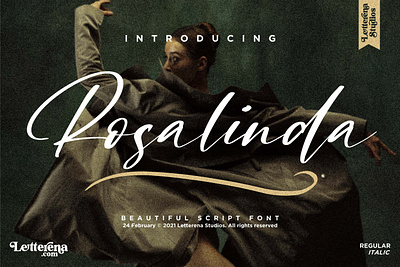 Rosalinda - Beautiful Script Font branding design font font design fonts icon illustration lettering logo script font typography