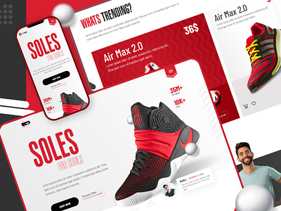 Ecommerce Shoe Brand - Landing Page conversion ecommerce funnel landing page product sales page