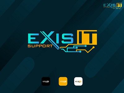 EXIS IT SUPPORT - Technology Setups Logo Design abstract logo branding combination logo creative design digital logo graphic design logo logodesign modern logo tech logo technology vector