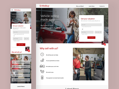 WeBuy (Responsive Webpage/Material Design) buy car car buying google material google material design google material web material design material ui mobile web mobile website mobile website design responsive responsive design responsive web design responsive website sell car ui ui design used car ux design