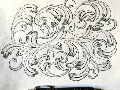 Flourishes Big flourishes lettering sketch