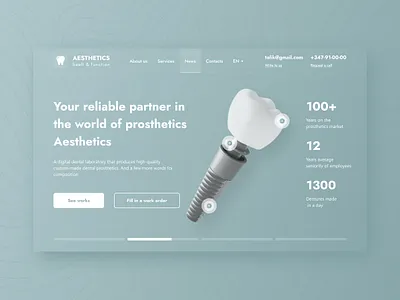 Medical Web App Website app clinic concept dental doctor green health hospital landing medical medical care minimal stomatology tooth treatment website