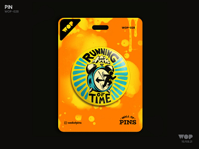 WOP 028 adobe badgedesign clock design illustration logo photoshop pinbutton time typography wallofpins