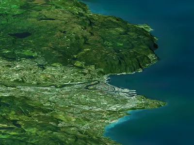 Trondheim - 3D Map Photoshop Render 3d 3d map generator city extension map norge norway ocean photoshop plugin sea water
