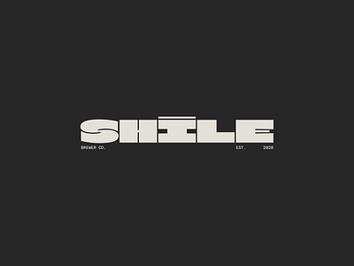 Shile Logo beer bold branding brewer brewery design font identity illustration juste logo logotype minimalist navickaite strong type typography vector vintage