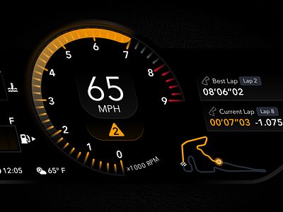 Toyota GR86 Gauge Exploration auto ui car gauges car hmi figma fuel gauge gauges gr86 hmi in-vehicle ux lap times redline speedometer toyota vehicle gauges