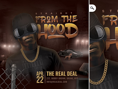 In The Hood Ghetto Party artwork cd cover club ghetto hiphop hood in the hood neighborhood party rap urban