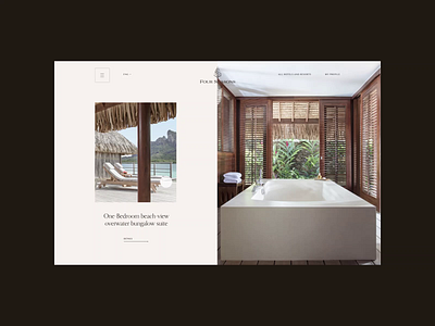 Four Seasons. Bora-Bora animation branding design minimal photoshop typography ui ux web website