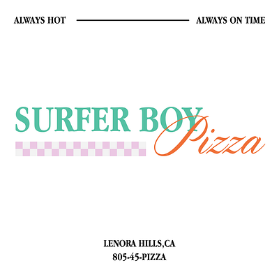 Surfer Boy Pizza Branding