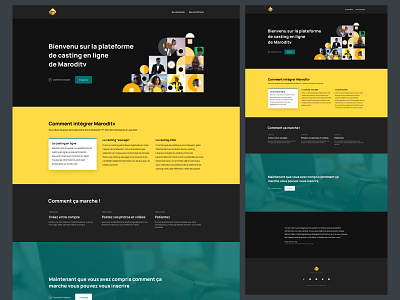 Marodi Casting new look africa dakar design figma senegal ui ux webdesign yellow