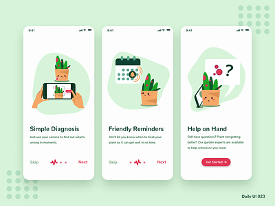Daily UI 023 - Onboarding daily ui dailyui dailyuichallenge illustration onboarding plant illustration